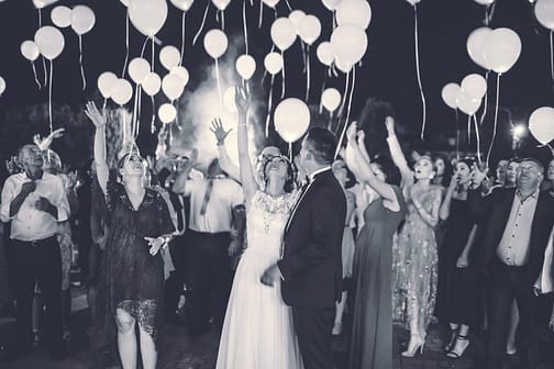 balony z helem wesele